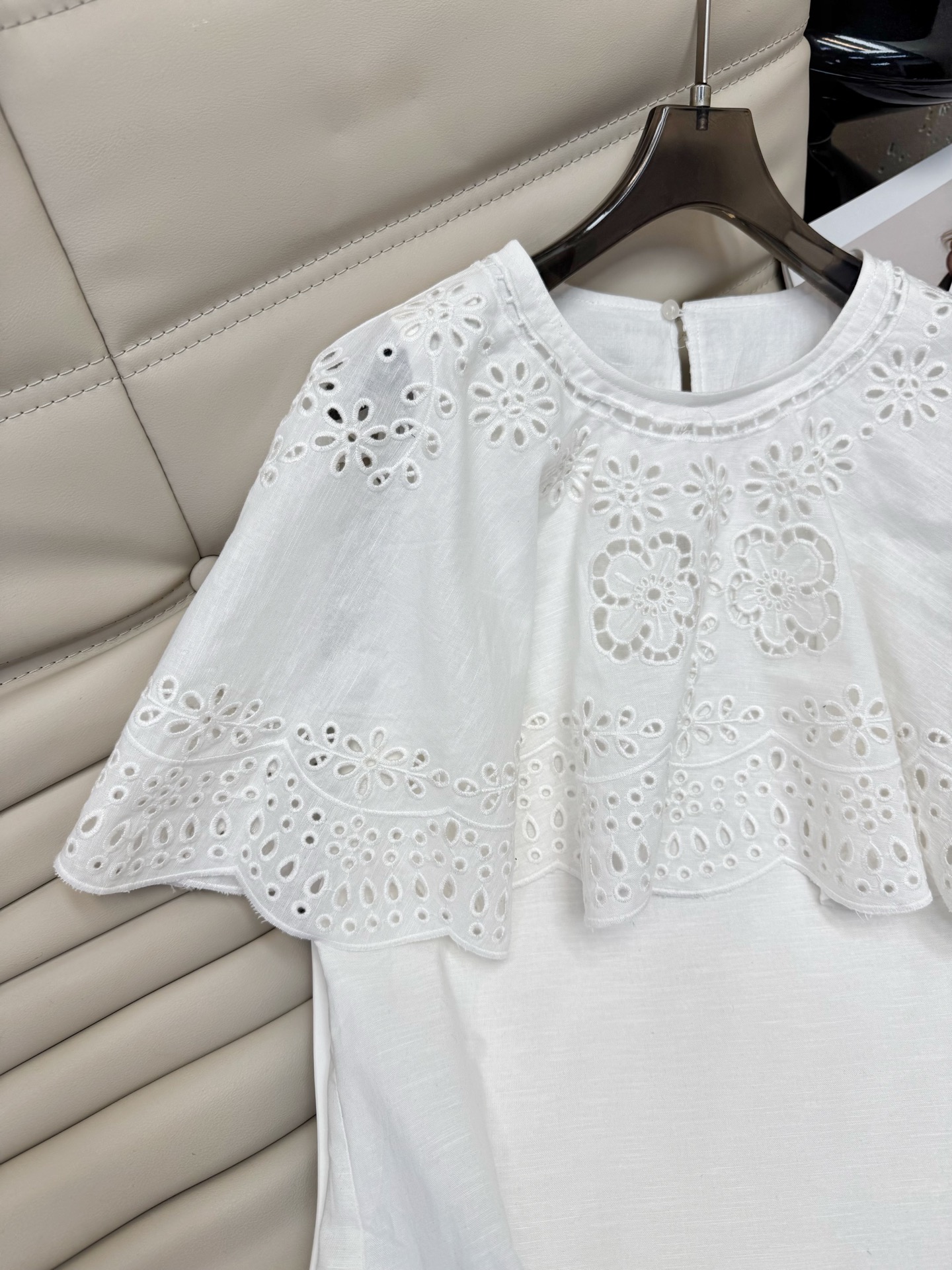 Floral Embroidery Cape Dress - Elegant A-Line, Slimming Waist, S-L 3 i1751712493618 5386 0 1