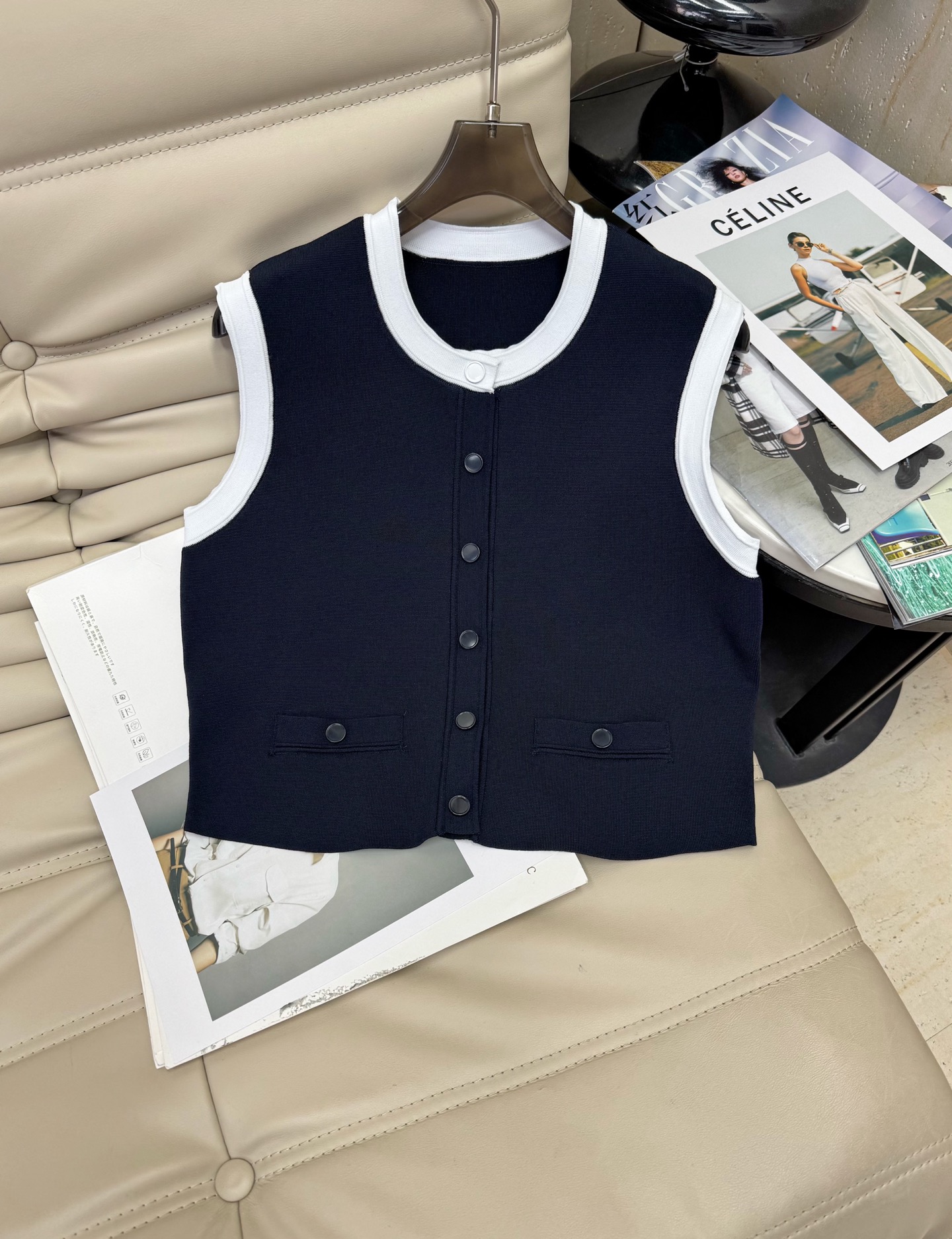 Elegant Two-Piece Knitted Vest and Skirt Set - French Chic Style 3 i1753519881338 2852 0 1