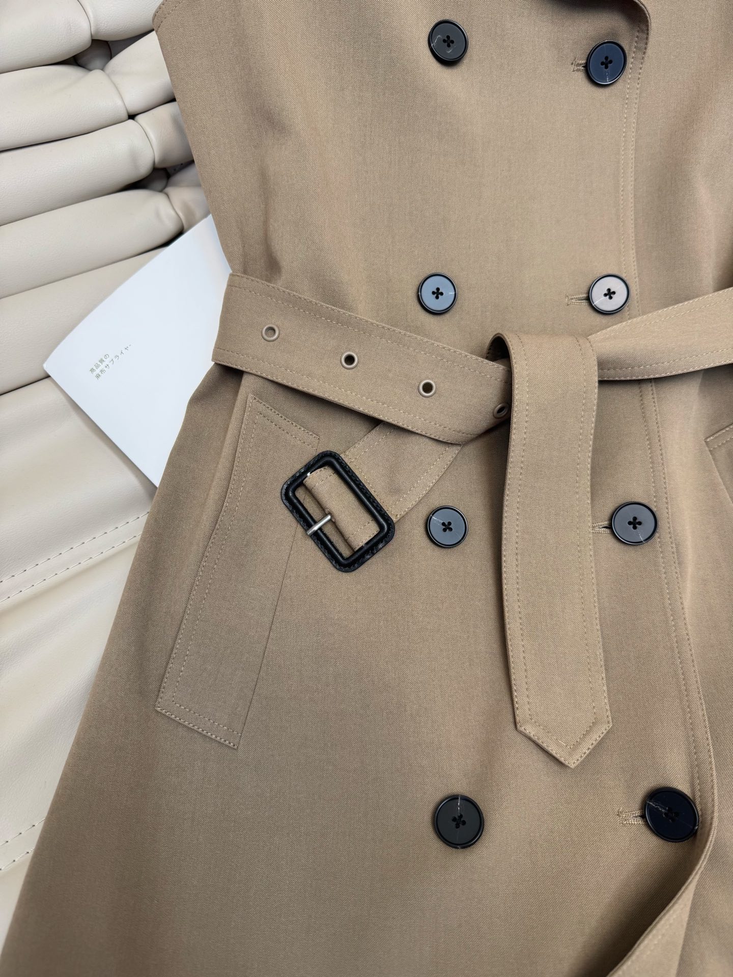 Elegant Trench Coat Dress with Belt - Long Sleeve, Double-Breasted, Fashionable Style 5 i1753951550901 3619 0 3