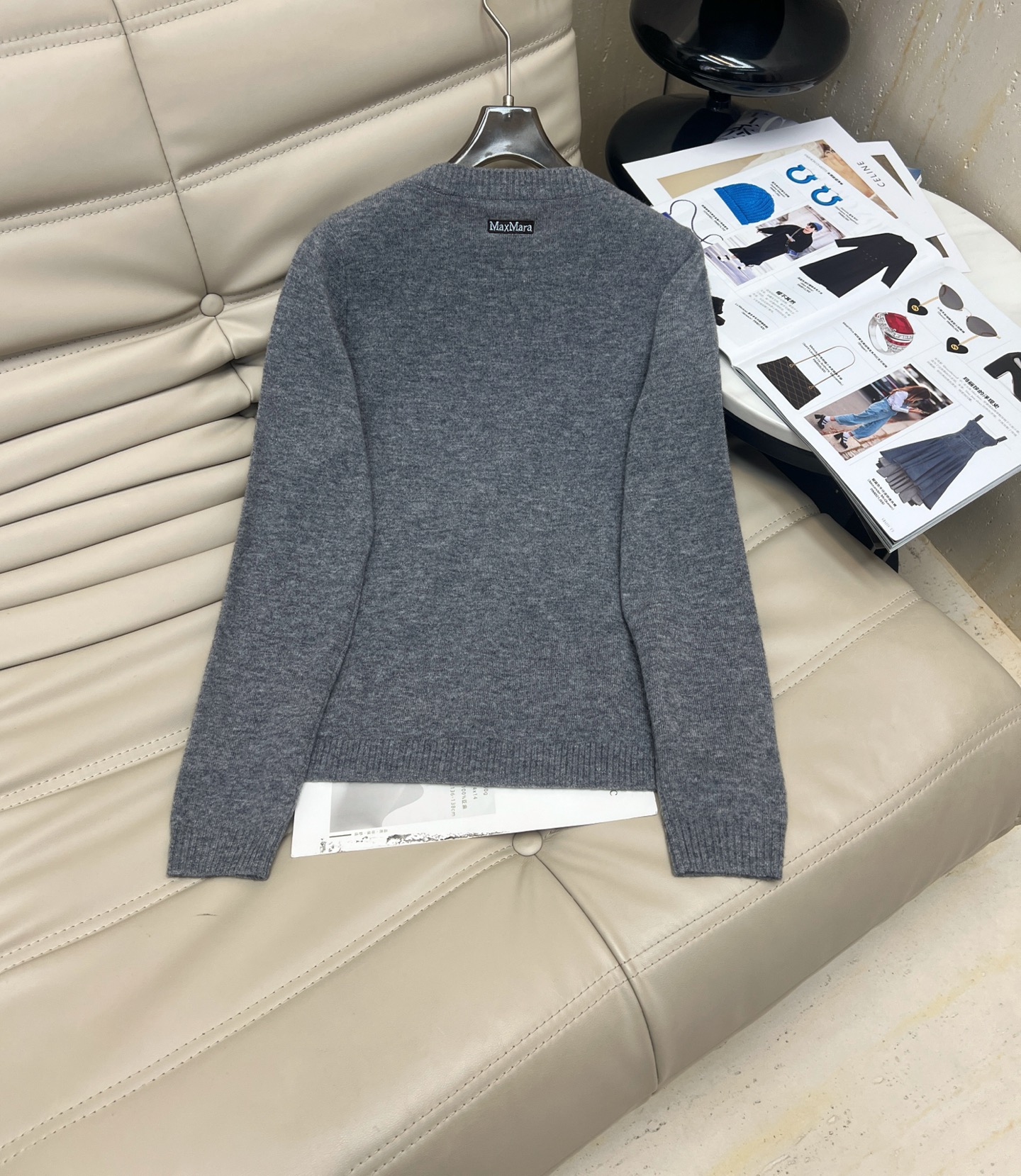 Max Mara Wool Blend Cardigan and High-Waisted Pants Set - Soft & Elegant 6 i1757905308923 5141 0 4