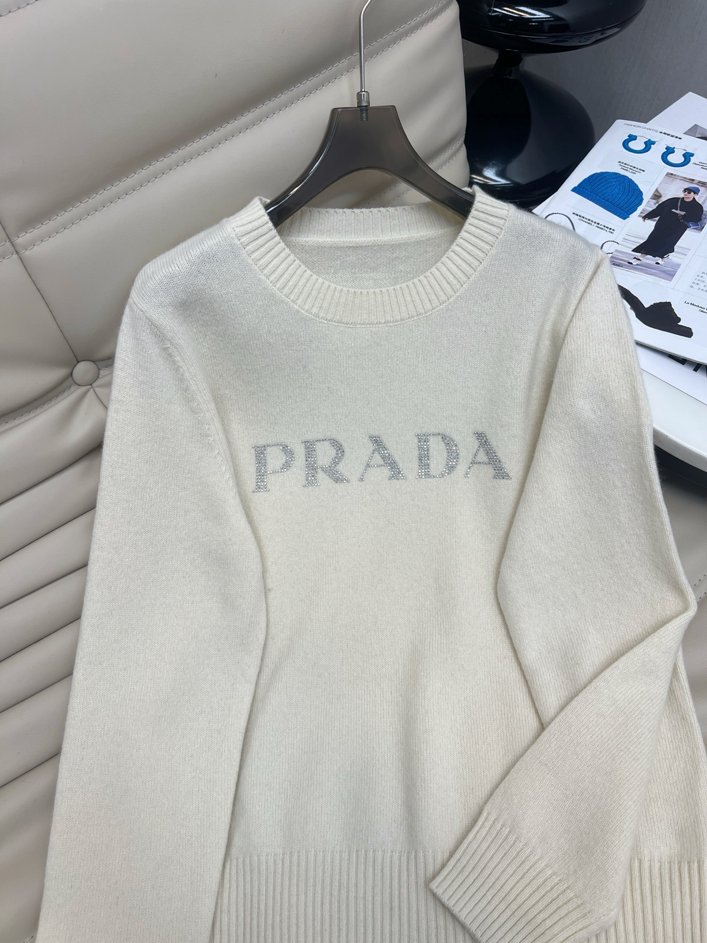 Round Neck Diamond Knitted Wool Sweater - Soft, Comfortable, and Stylish 4 i1759231158907 7610 0 2