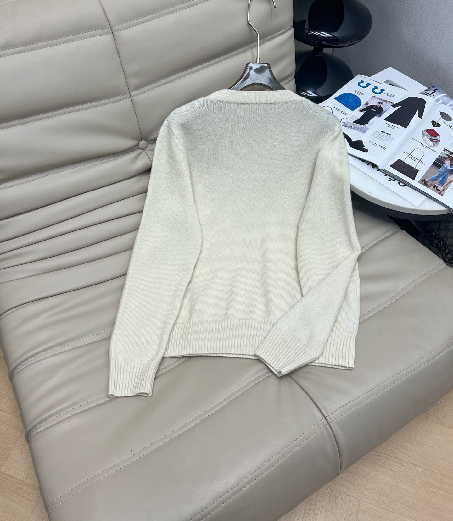 Round Neck Diamond Knitted Wool Sweater - Soft, Comfortable, and Stylish 6 i1759231167215 9771 0 4