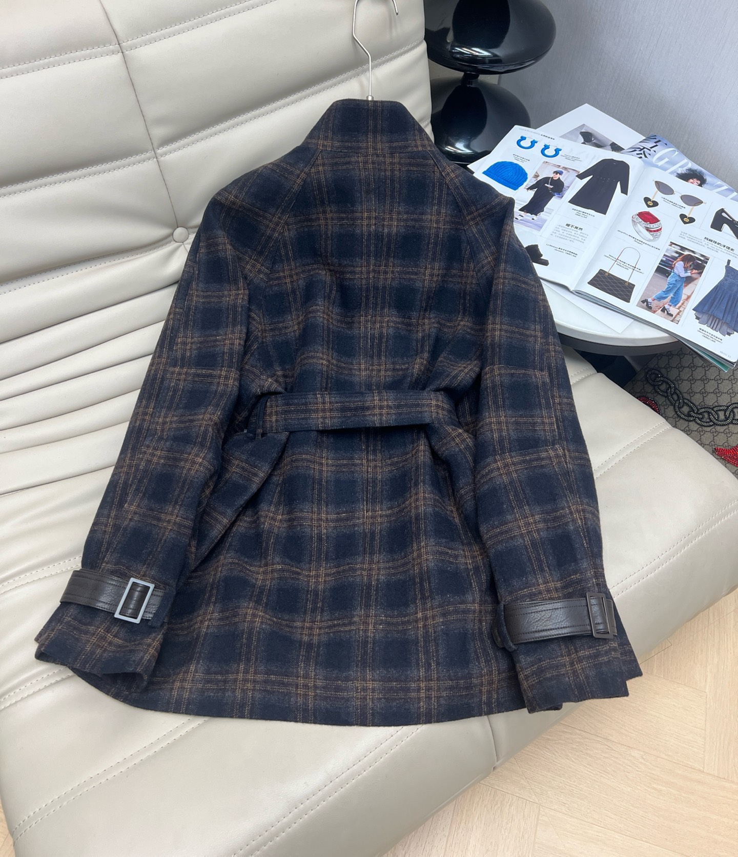 Elegant Plaid Wool Coat: Korean Style, Slimming Fit, Perfect for Petite Women 8 i1759380947698 8043 0 6