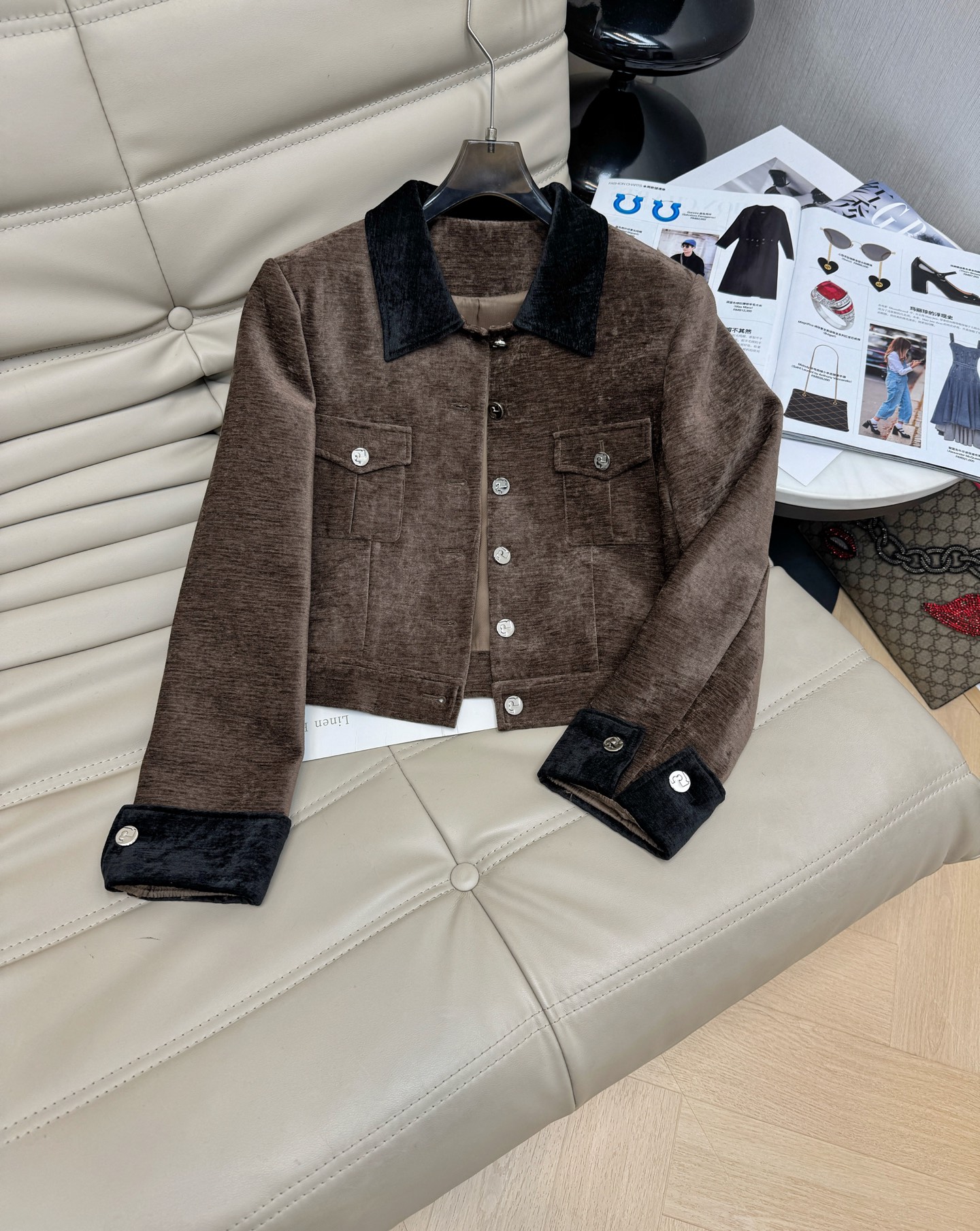 Wool Blend Two-Piece Set: Chic Short Coat & High-Waisted Skirt 6 i1759919477395 4962 0 4