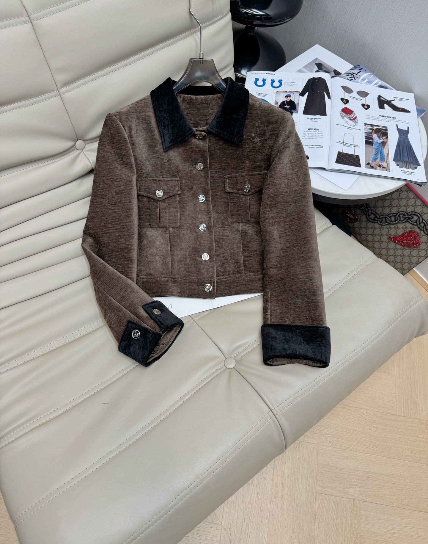 Wool Blend Two-Piece Set: Chic Short Coat & High-Waisted Skirt 3 i1759919477416 7225 0 1