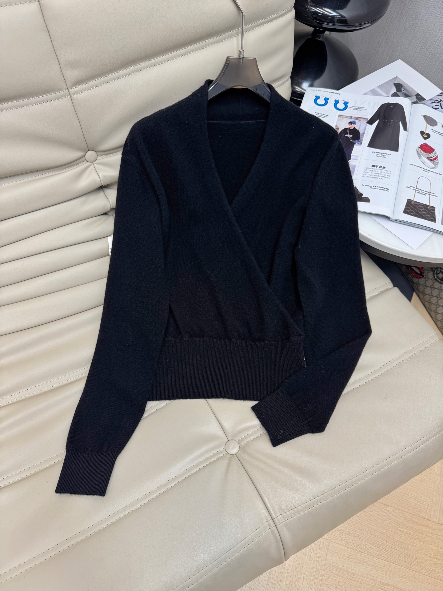 Elegant V-Neck Wool Top & High-Waisted Skirt Set - Timeless Style 6 i1759922244848 3142 0 4