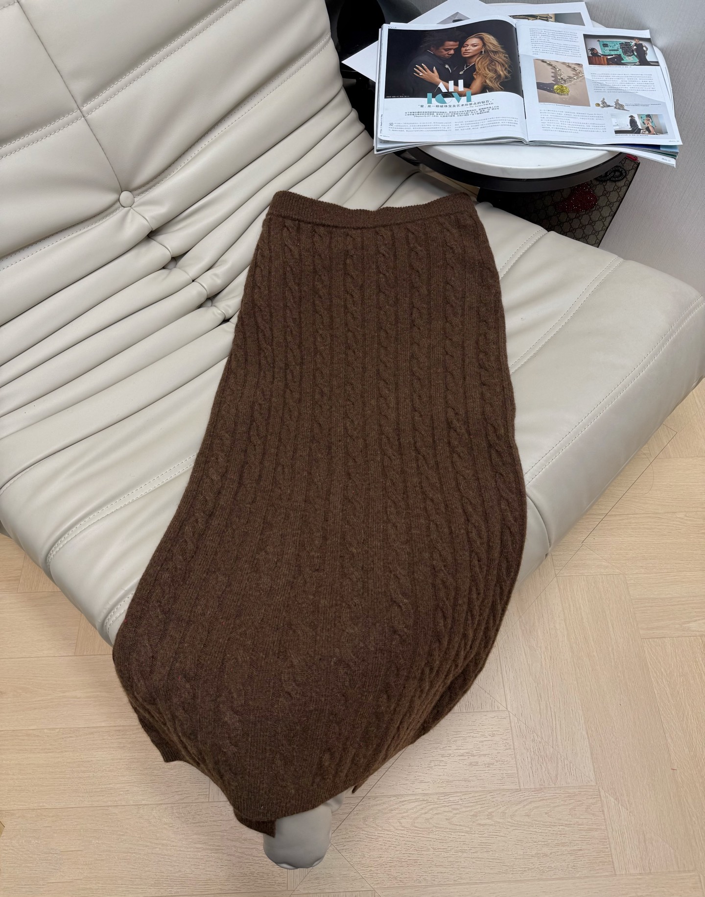 Elegant Wool Blend Cardigan & A-Line Skirt Set with Beaded Detail 7 i1761724306279 1215 0 7