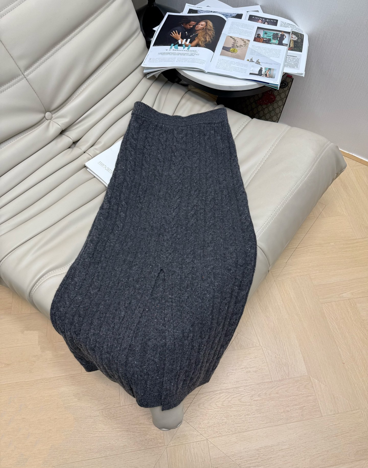 Elegant Wool Blend Cardigan & A-Line Skirt Set with Beaded Embellishments 7 i1761724644815 7127 0 7