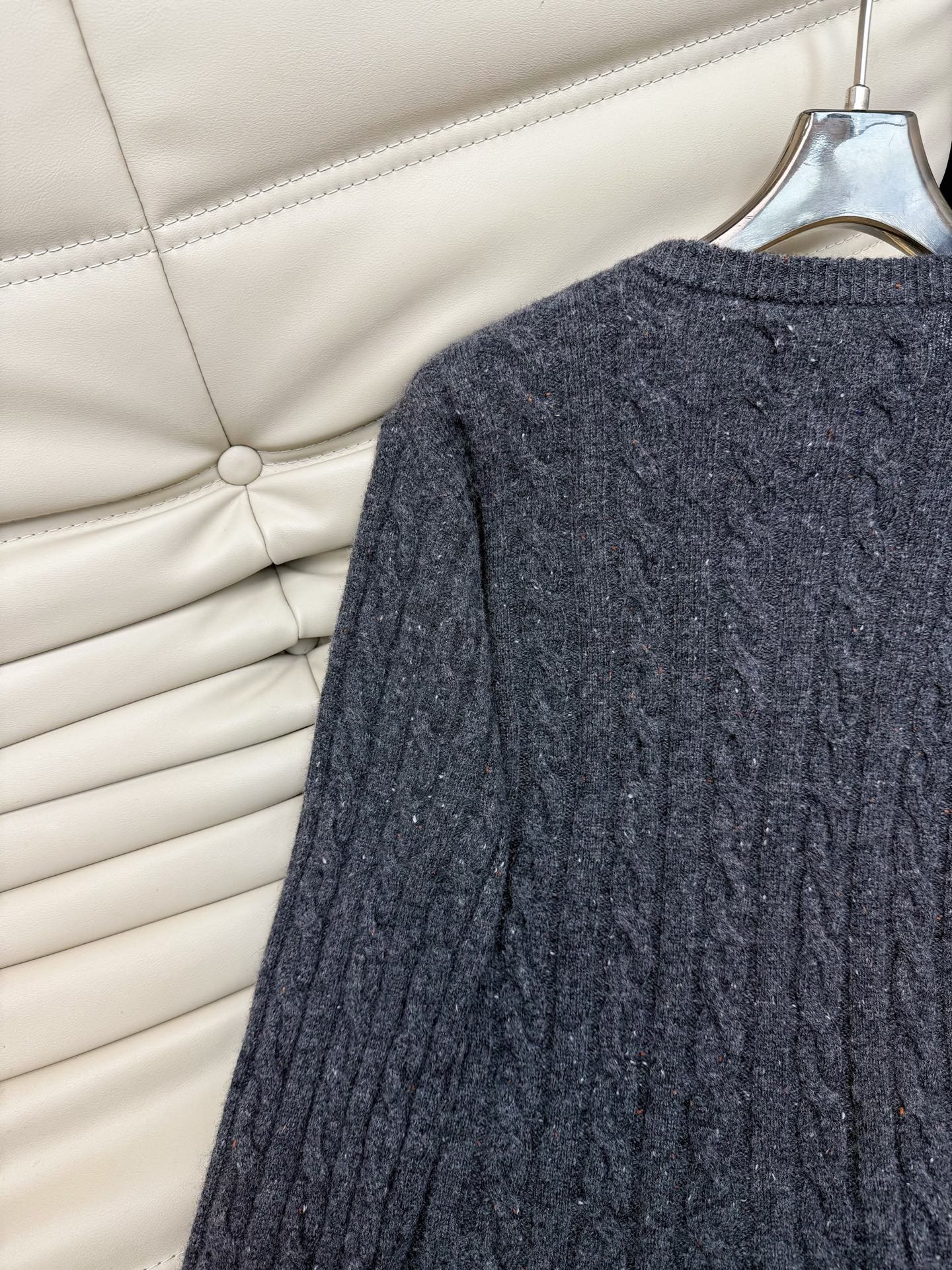 Elegant Wool Blend Cardigan & A-Line Skirt Set with Beaded Embellishments 6 i1761724644840 3670 0 6