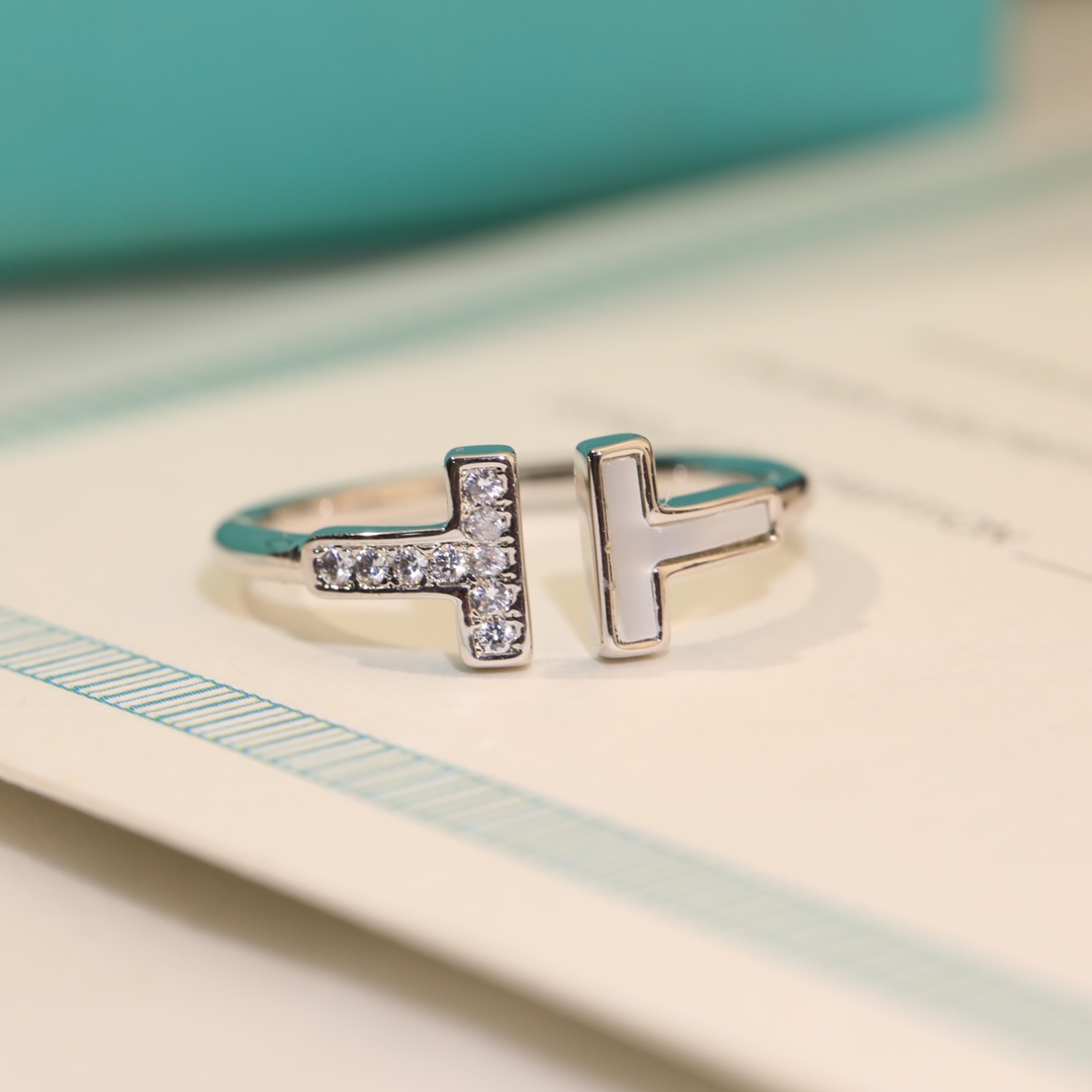 Tiffany&Co. Verkoop
 Sieraden Ringen Replica 1: 1 hoge kwaliteit
 Wit Met diamanten gezet