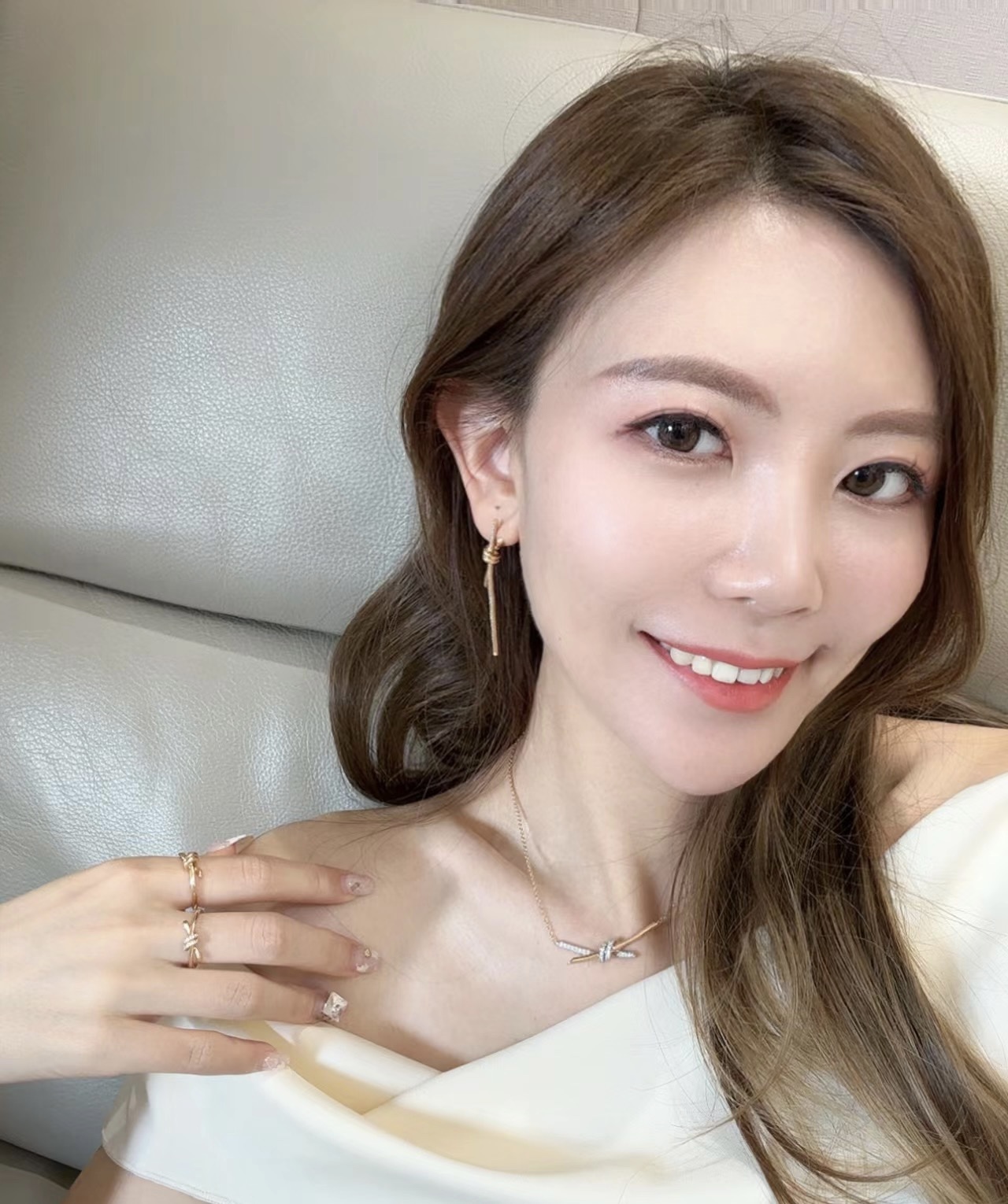 新款Tiffany绳结项链光面款通体S925纯银材质带原版logo美的窒息今年夏天最火爆新款链子长45c