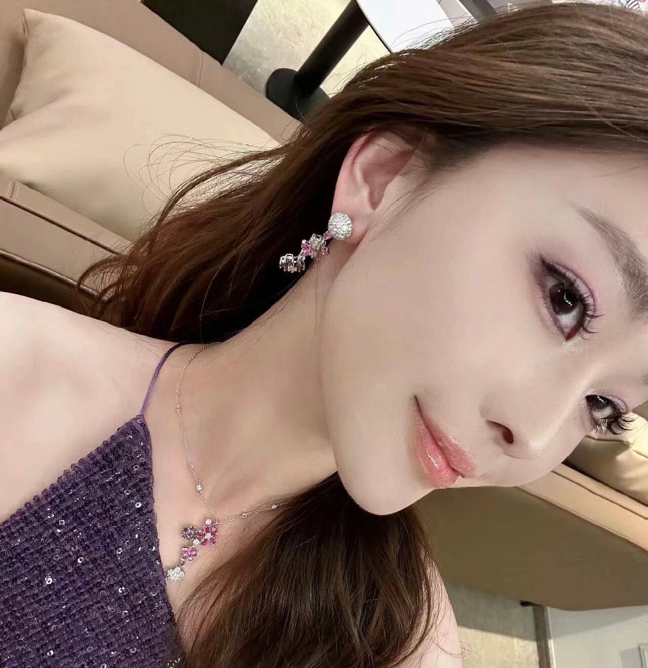 Title: VCA Bouquet Earrings in Gold and Silver with Unique Earplug Design Summary: VCA earrings feature 18k gold, silver needles, and a distinctive suffocated earplug - 图片 6