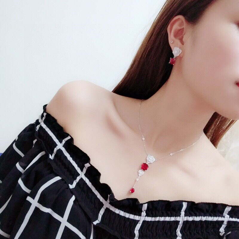 “¥380 Pure Silver Count IAGET Ruby Series Rose Nails in High-Quality Platinum Plating” - 图片 3