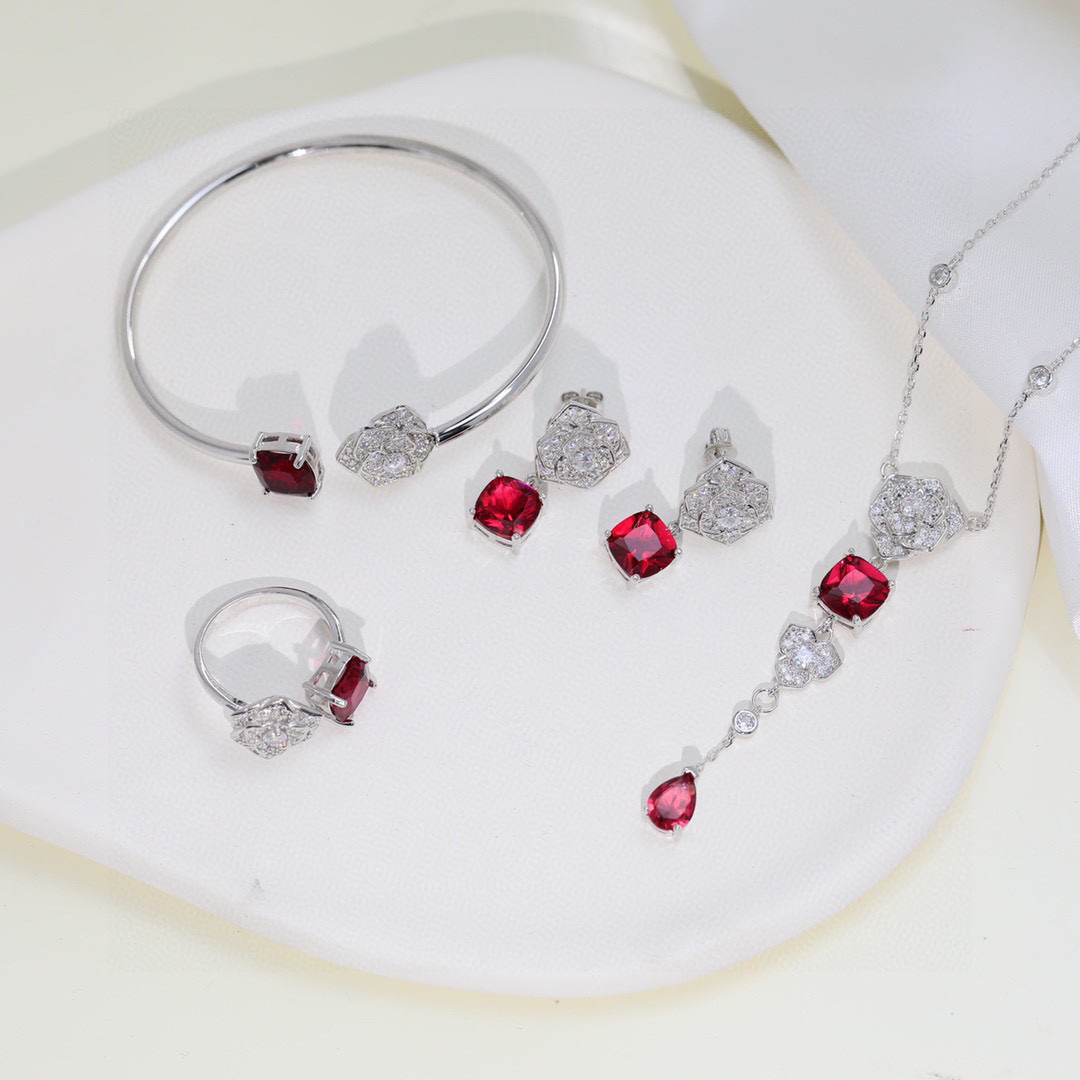 “¥380 Pure Silver Count IAGET Ruby Series Rose Nails in High-Quality Platinum Plating” - 图片 9