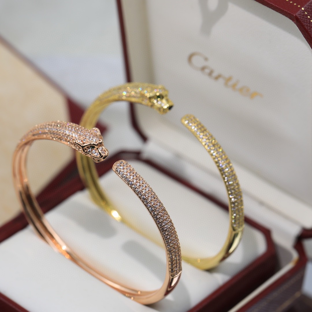 Cartier 头尾满钻 霸气豹子手镯 卡地亚手镯 Panthère de Cartier豹子手镯