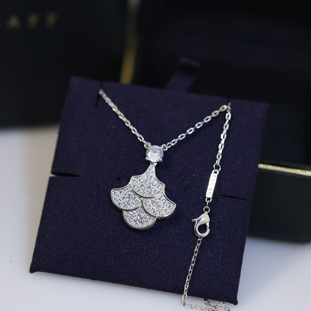  👼GRAFF®️格拉芙项链【925048】高级珠宝品牌！新款 气质 圆形项链  奢华💎镶嵌5A锆钻工艺
