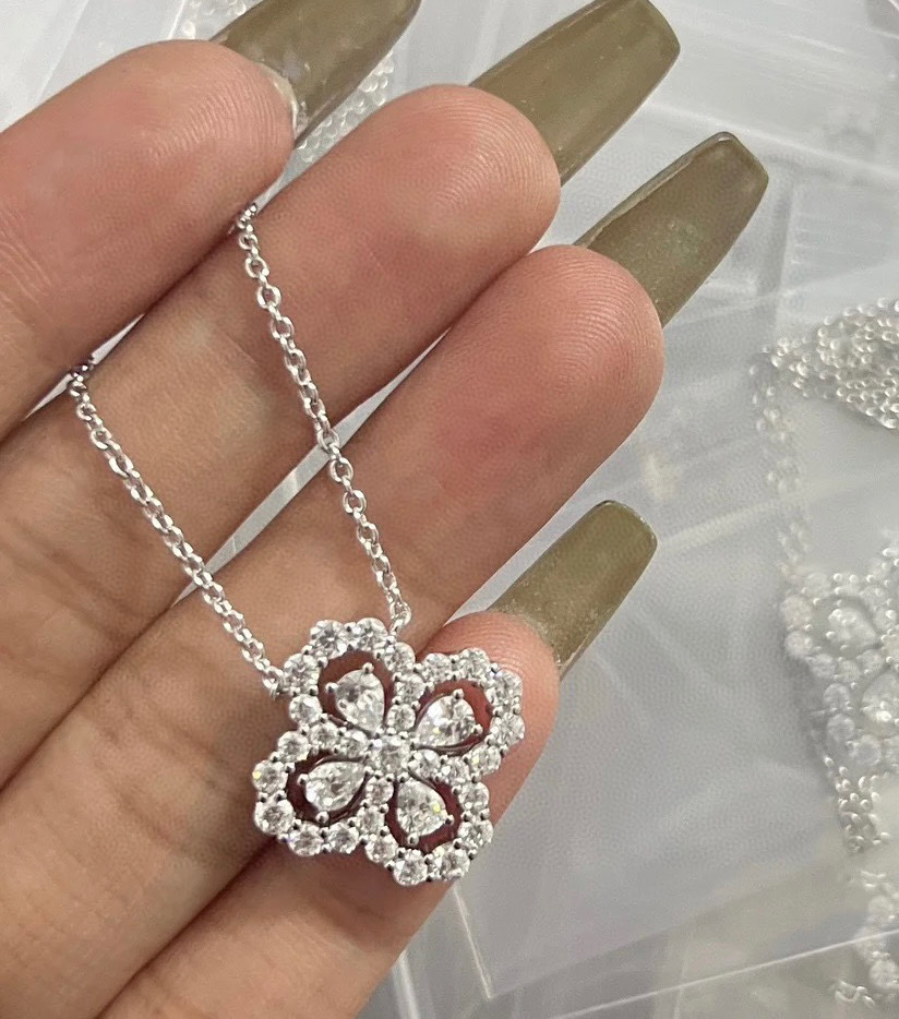 “Harry Winston Hayeston Thick Silver Necklace, S925 Pure Silver, Original Classic Design” - 图片 5