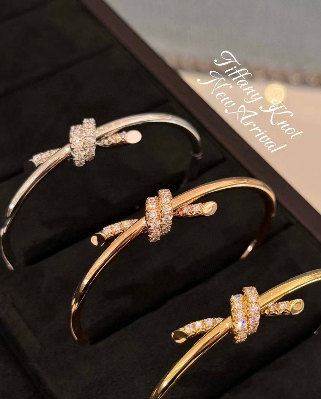  新款Tiffany 绳结手镯 亚金材质 带原版logo 🎀美的窒息今年最火爆新款 🌼蒂芙尼手镯👼【92