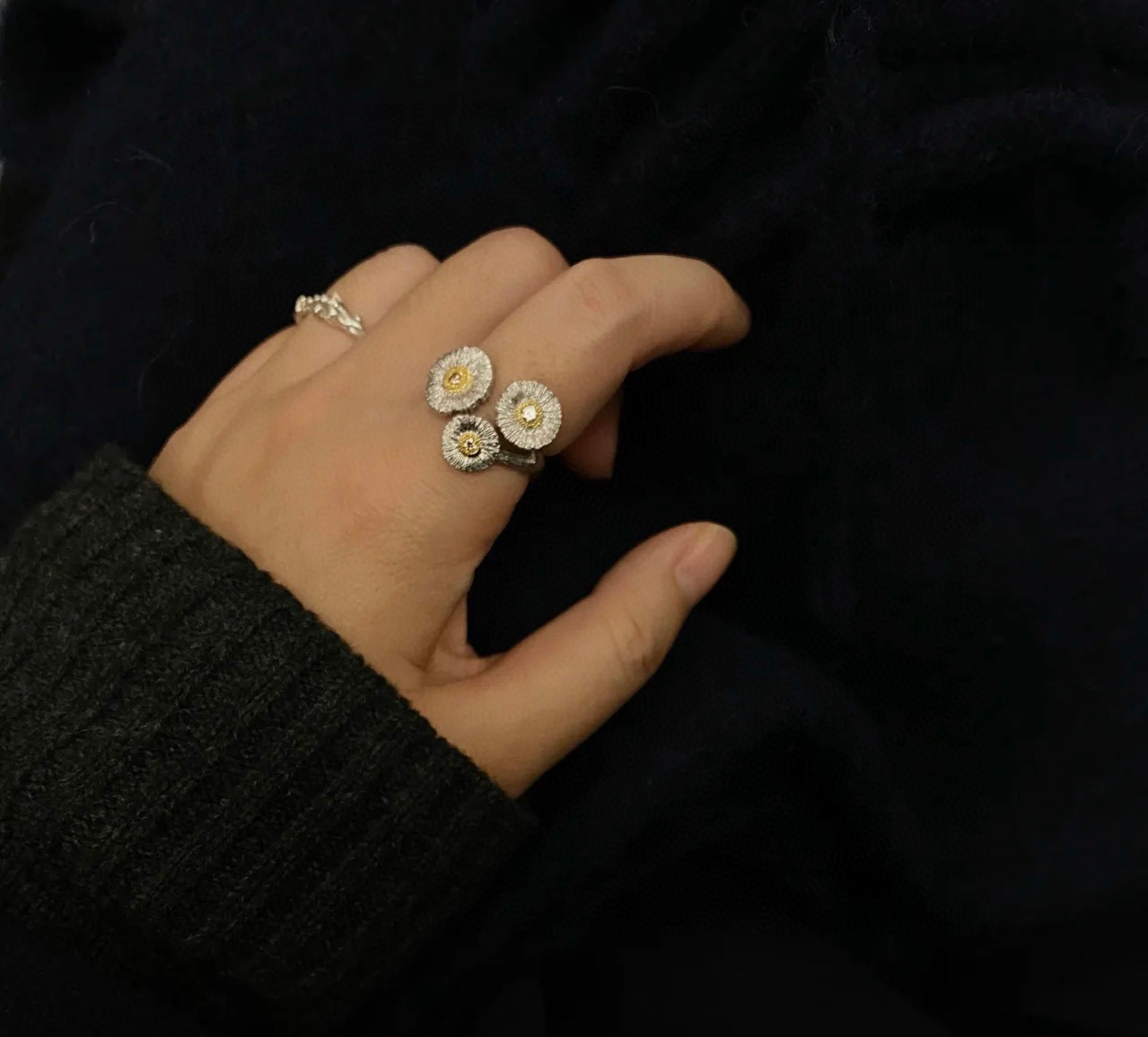  🌼雏菊戒指👼【925040】布契拉提 Buccellati 意大利高级珠宝品牌 复古宫廷风戒指 💍亚金
