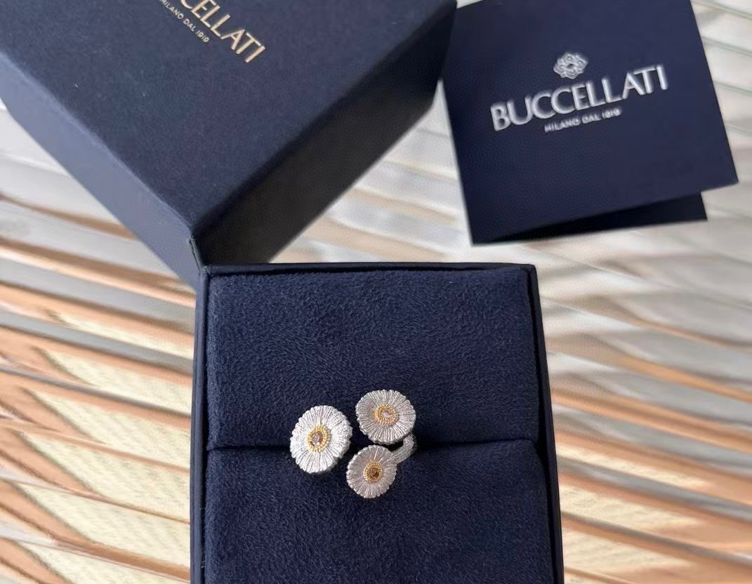  🌼雏菊戒指👼【925040】布契拉提 Buccellati 意大利高级珠宝品牌 复古宫廷风戒指 💍亚金
