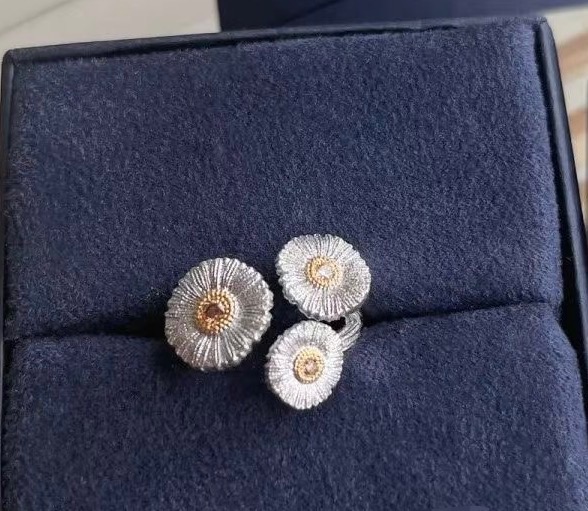  🌼雏菊戒指👼【925040】布契拉提 Buccellati 意大利高级珠宝品牌 复古宫廷风戒指 💍亚金