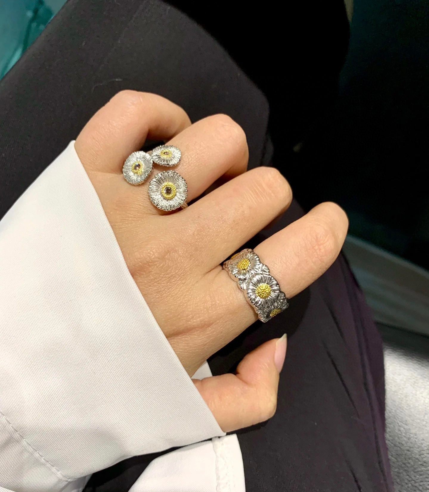  🌼雏菊戒指👼【925040】布契拉提 Buccellati 意大利高级珠宝品牌 复古宫廷风戒指 💍亚金
