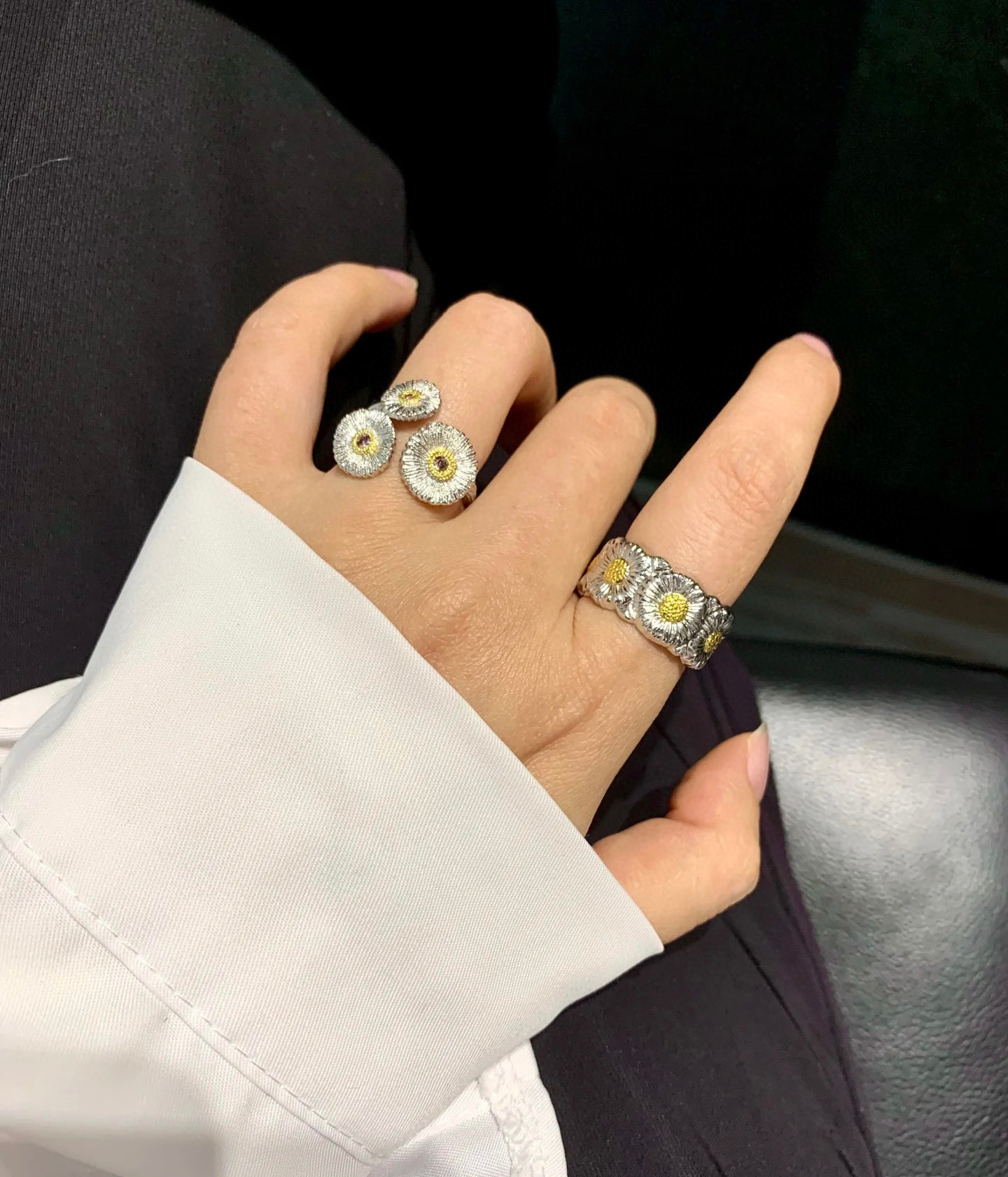  🌼雏菊戒指👼【925040】布契拉提 Buccellati 意大利高级珠宝品牌 复古宫廷风戒指 💍亚金