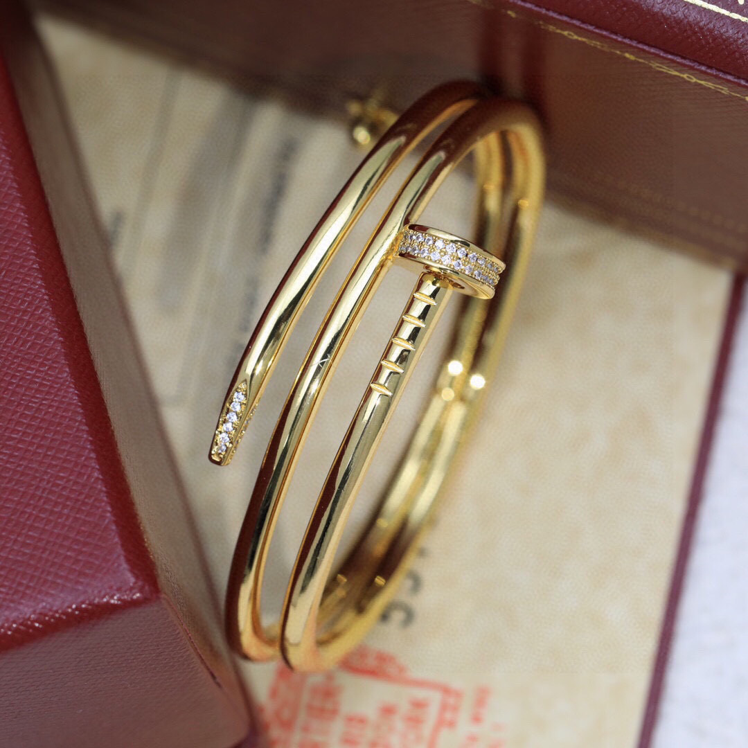  👼【925080】卡地亚Cartier钉子 新款 双层 镶钻手镯💍卡地亚经典杰作，经久不衰❗传奇经典，