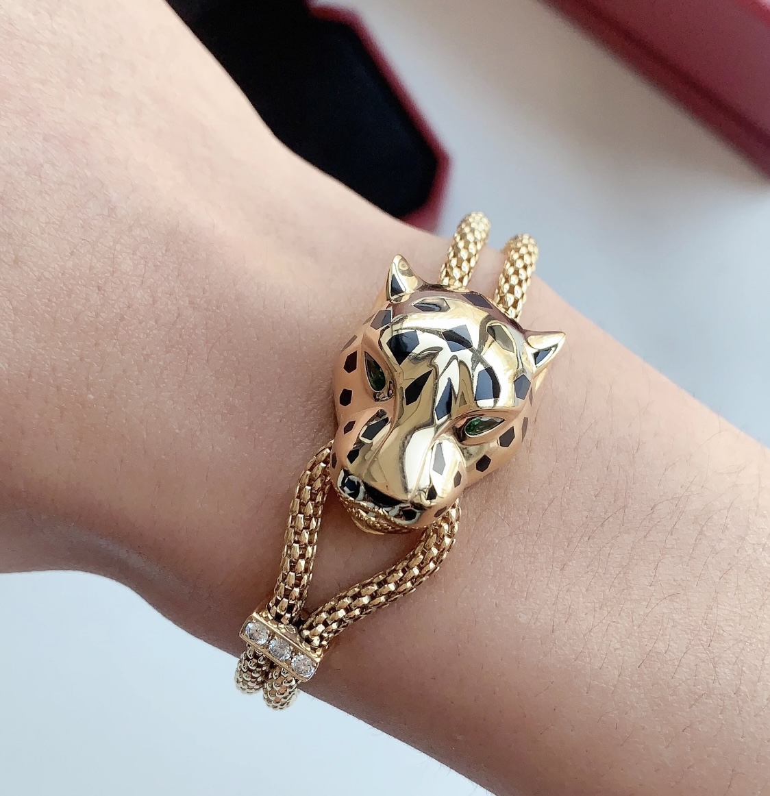  👼【925085】Cartier 卡地亚强豹子手链出货😝😝经典贵族范儿、奢华抚媚豹子设计💃💃独家实拍 