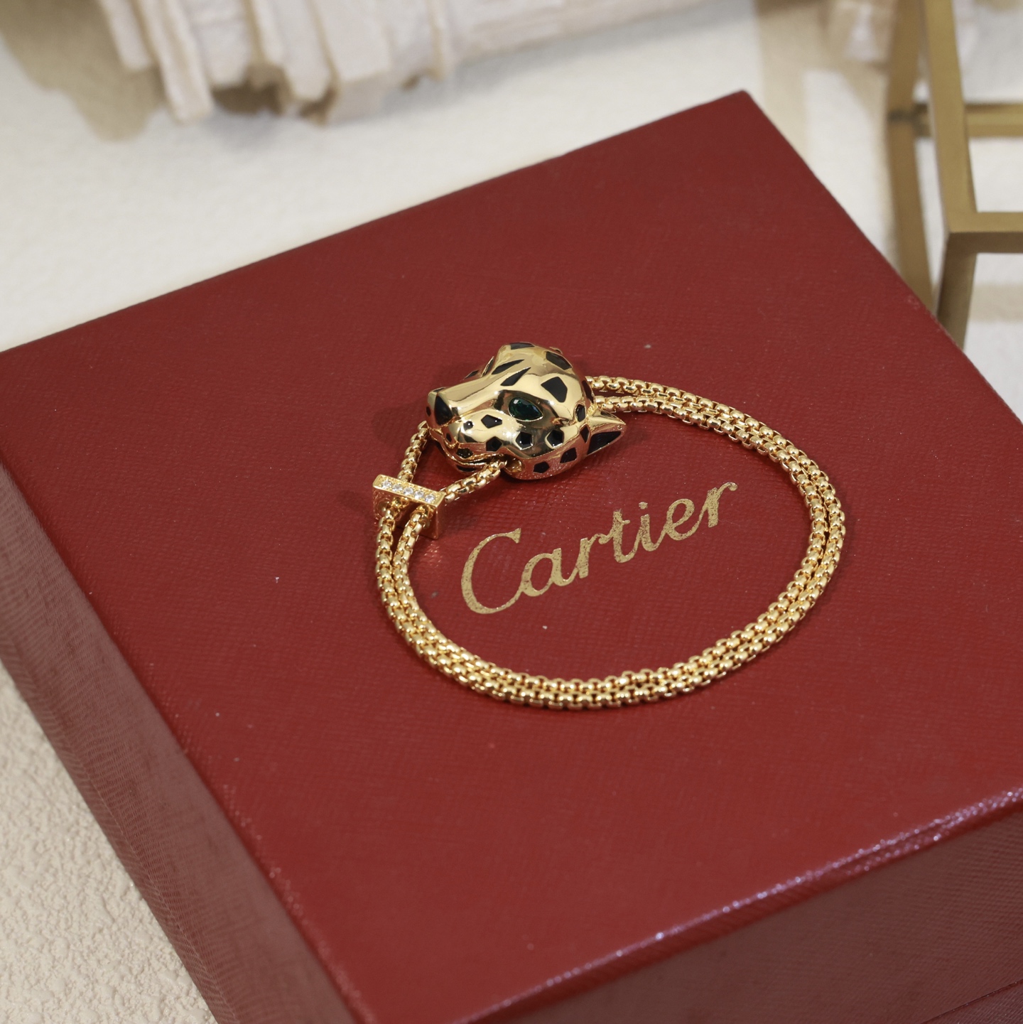  👼【925085】Cartier 卡地亚强豹子手链出货😝😝经典贵族范儿、奢华抚媚豹子设计💃💃独家实拍 