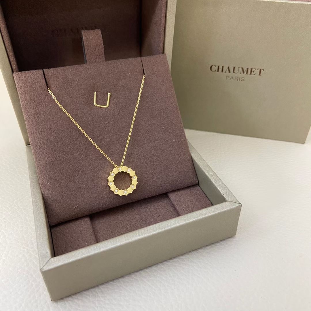  CNC工艺👼【925060】尚美CHAMUET ❤️ 蜂巢间隔钻项链 奢侈 😍高端定制✨沿用尚美蜂窝B