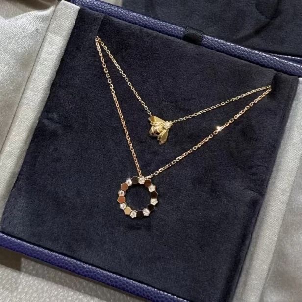  CNC工艺👼【925060】尚美CHAMUET ❤️ 蜂巢间隔钻项链 奢侈 😍高端定制✨沿用尚美蜂窝B