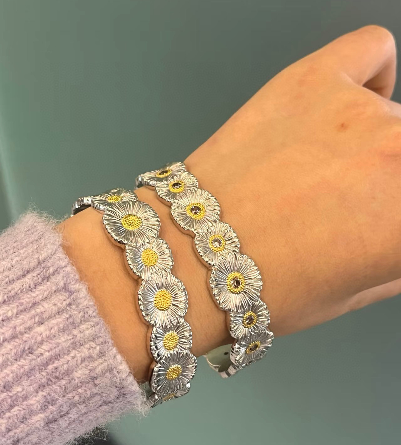 🌼雏菊手镯👼【】布契拉提 Buccellati 意大利高级珠宝品牌 复古宫廷风手镯 亚金材质 18k厚金