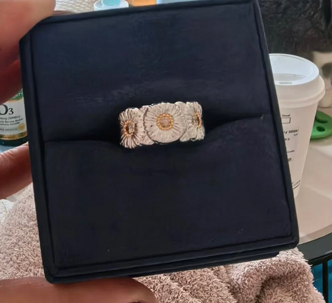 🌼雏菊戒指👼【】布契拉提 Buccellati 意大利高级珠宝品牌 复古宫廷风戒指 💍亚金材质 18k厚