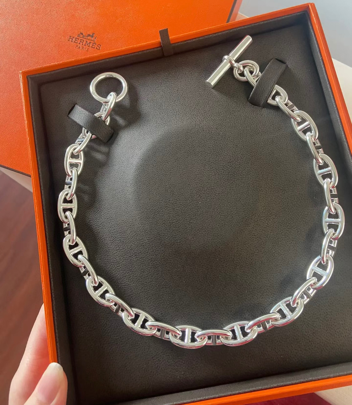  精工版本👼【】Hermes##爱马仕# Farandole光金猪鼻子项链 人生是一面镜子，你以什么样的