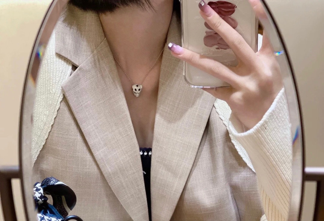  S925纯银版👼【925100】Cartier 卡地亚强11豹子满钻版 项链出货😝😝经典贵族范儿、奢华