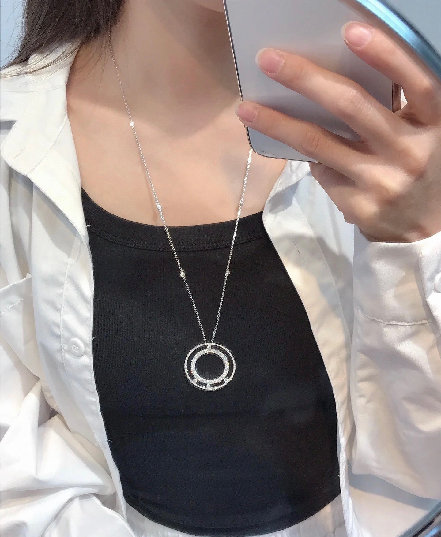 p400 Mescica messika necklace 💋 红 红 红 💃🏻 💃🏻 💃🏻 💃🏻 💃🏻 💃🏻 💃🏻 厚 厚 厚 厚 。 。 。 。 can be freely regulated. Mercica’s necklace - 图片 3
