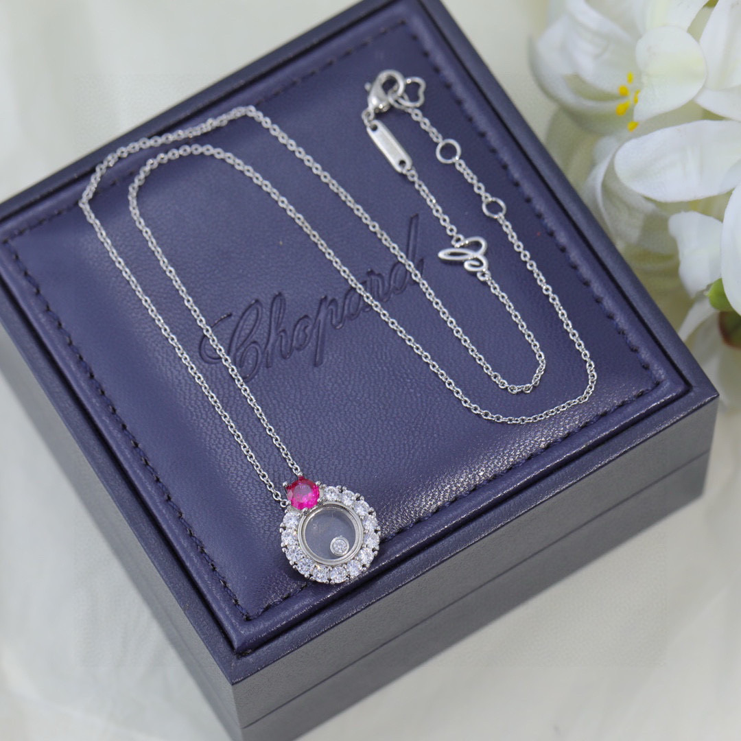P68 萧邦 Chopard 👼【925058】萧邦项链 萧邦的幸运与品牌最具标志性的灵动钻石完美融合,亚金材质。18k玫瑰金 原版logo 原版尾牌可以调节长短