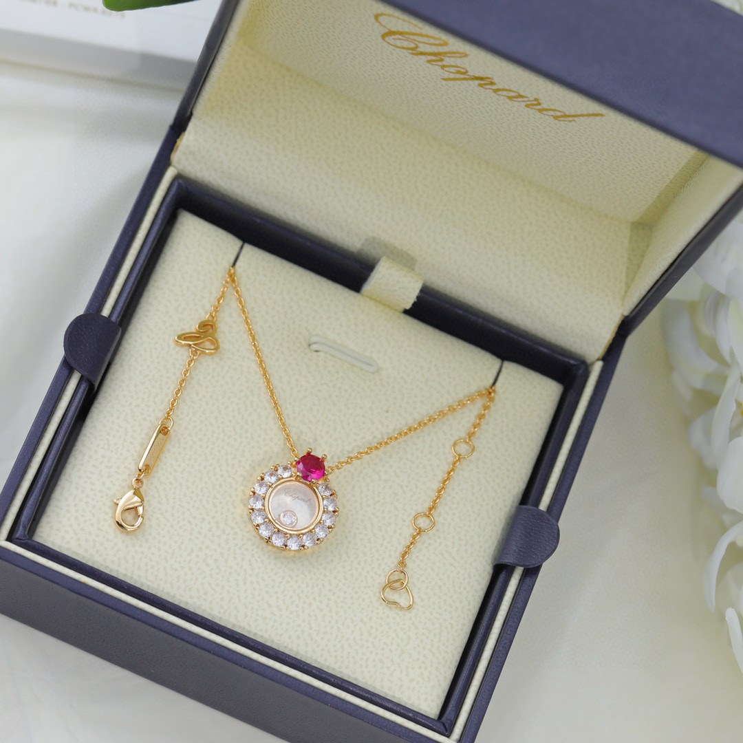 P68 萧邦 Chopard 👼【925058】萧邦项链 萧邦的幸运与品牌最具标志性的灵动钻石完美融合,亚金材质。18k玫瑰金 原版logo 原版尾牌可以调节长短