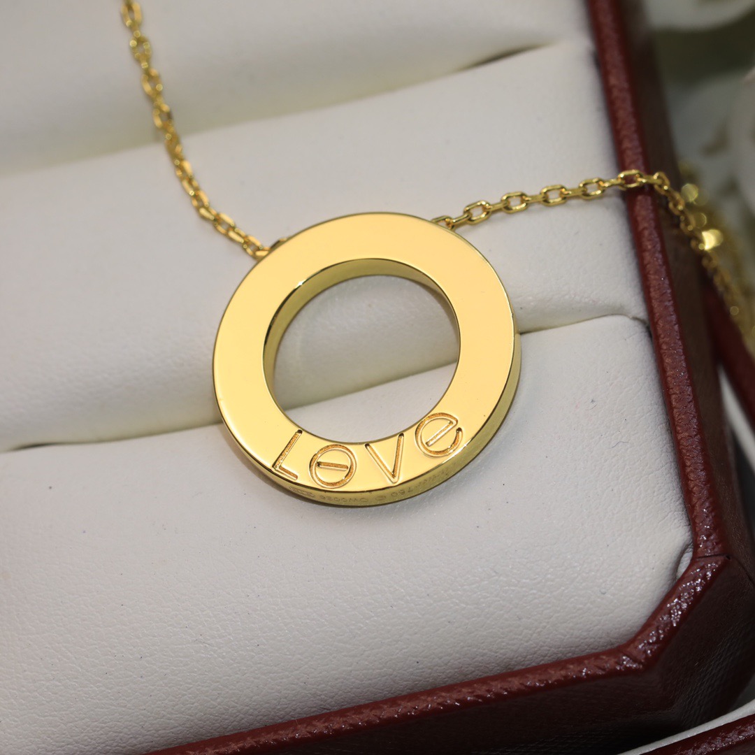 Cartier 六钻 版本 卡地亚项链光面 6钻版 大饼项链 双面可佩戴