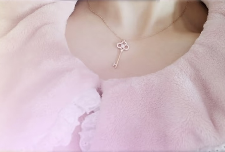 Tiffany & Co. 小号项链 蒂芙尼 钥匙项链 亚金材质 18k金电镀 精工版本 带logo 链长45cm调节