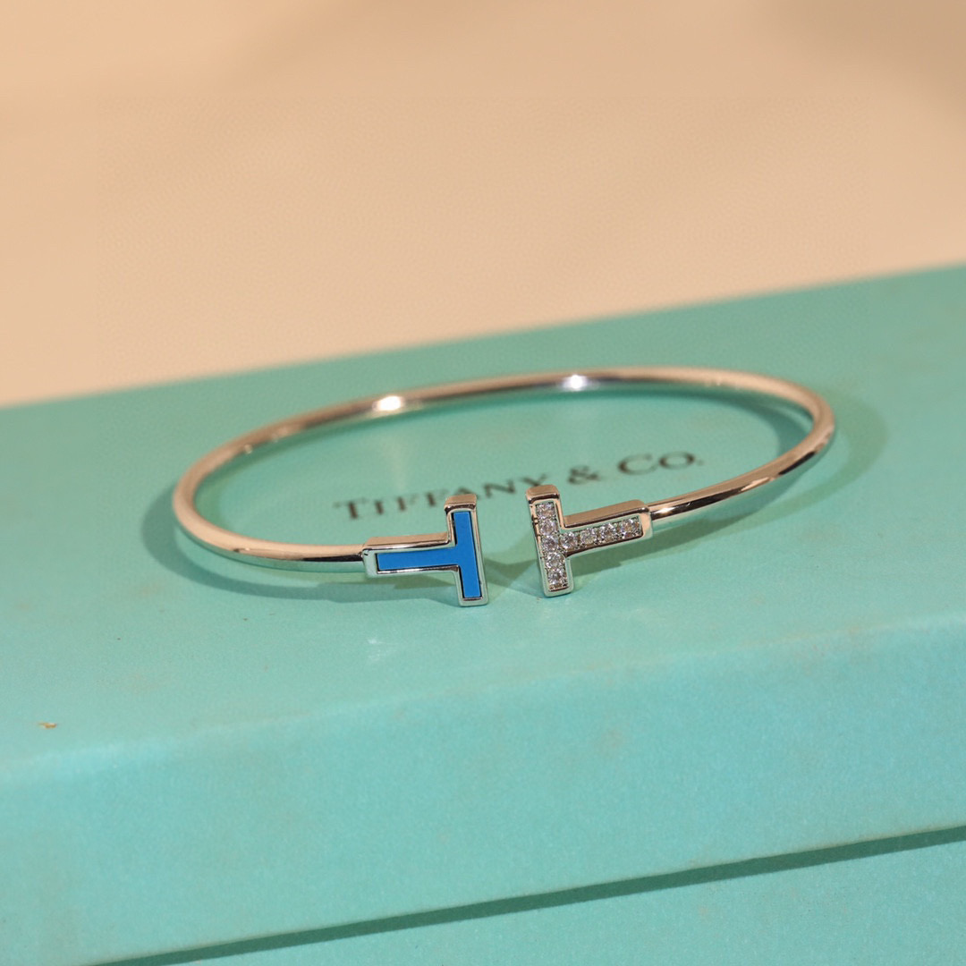 Tiffany & Co. 精工版本 Tiffany &CO 新款 双T手镯