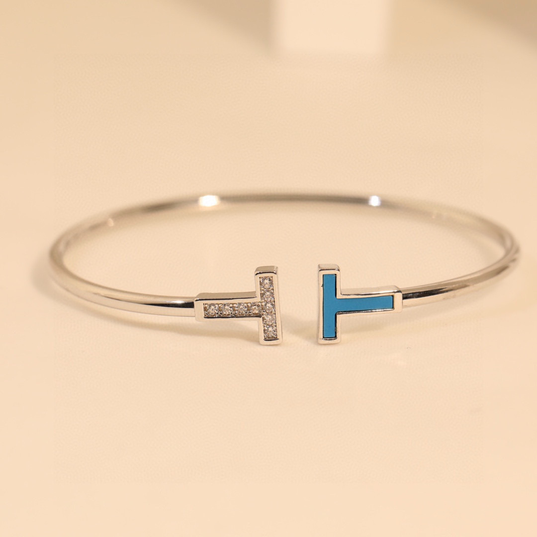 Tiffany & Co. 精工版本 Tiffany &CO 新款 双T手镯