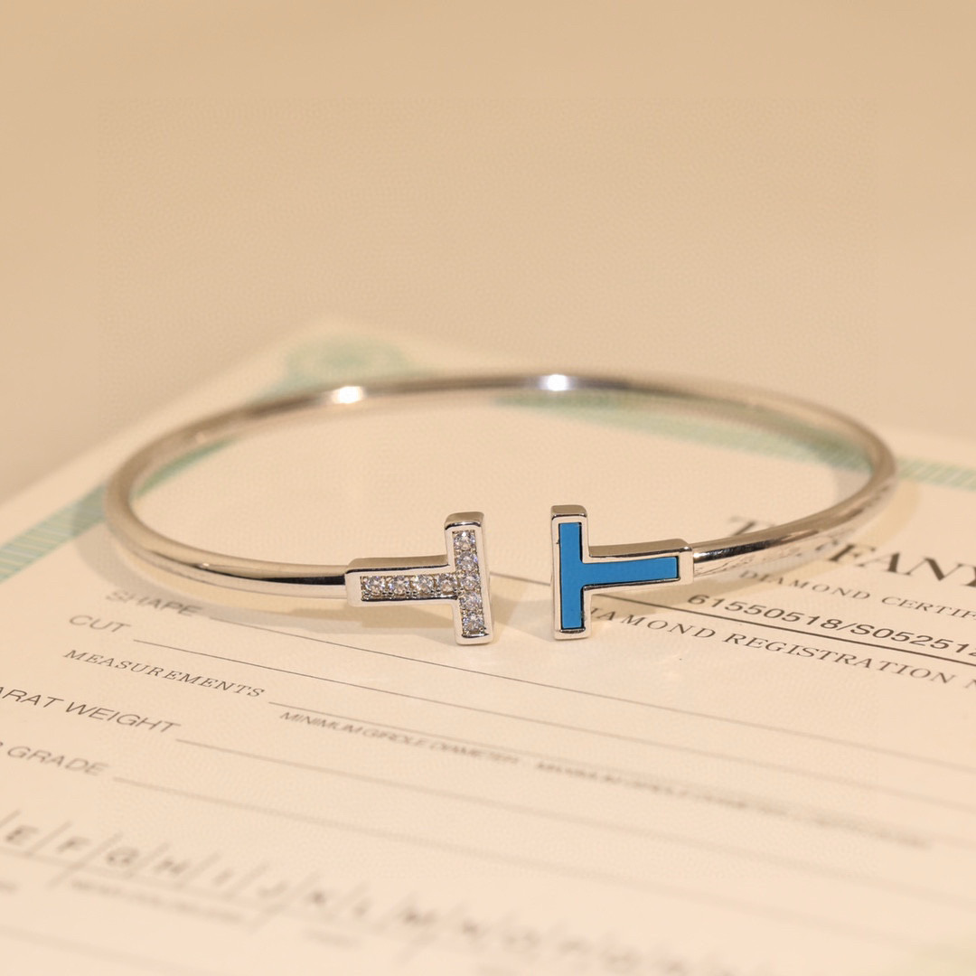Tiffany & Co. 精工版本 Tiffany &CO 新款 双T手镯