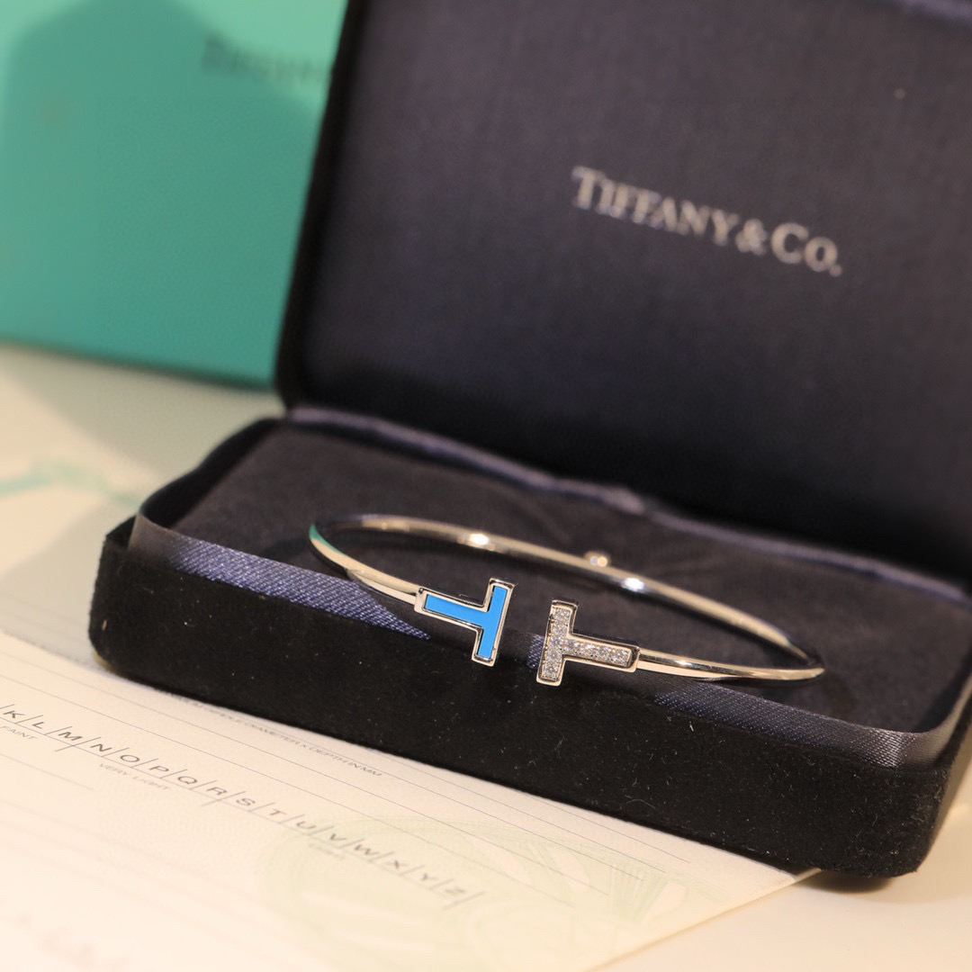 Tiffany & Co. 精工版本 Tiffany &CO 新款 双T手镯
