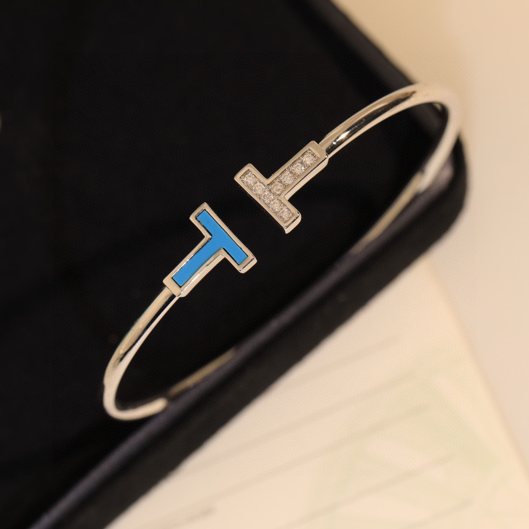 Tiffany & Co. 精工版本 Tiffany &CO 新款 双T手镯