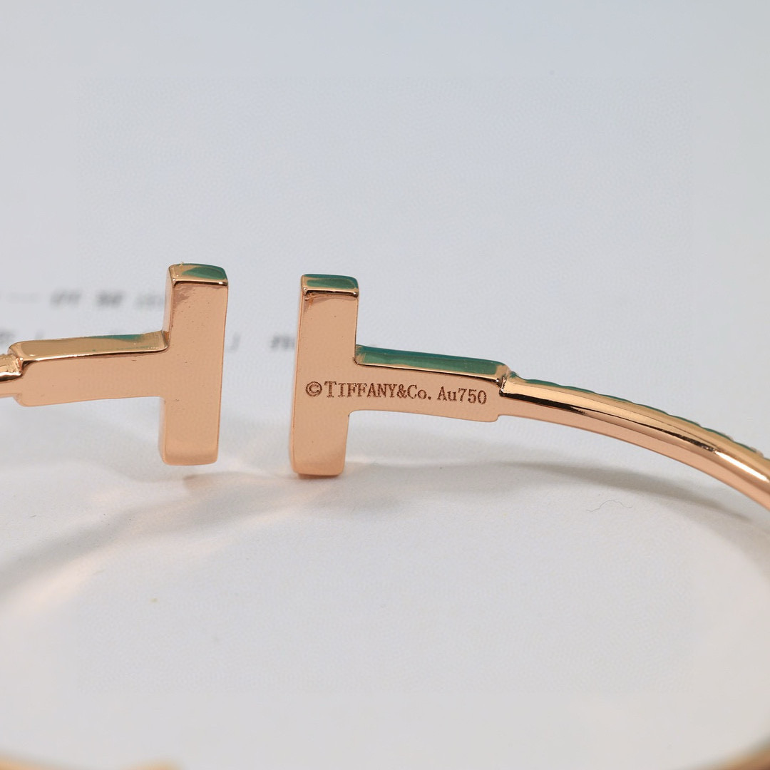 Tiffany & Co. 精工版本 Tiffany &CO 新款 双T手镯