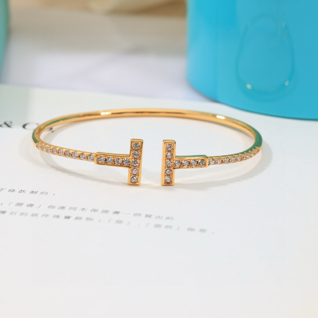 Tiffany & Co. 精工版本 Tiffany &CO 新款 双T手镯