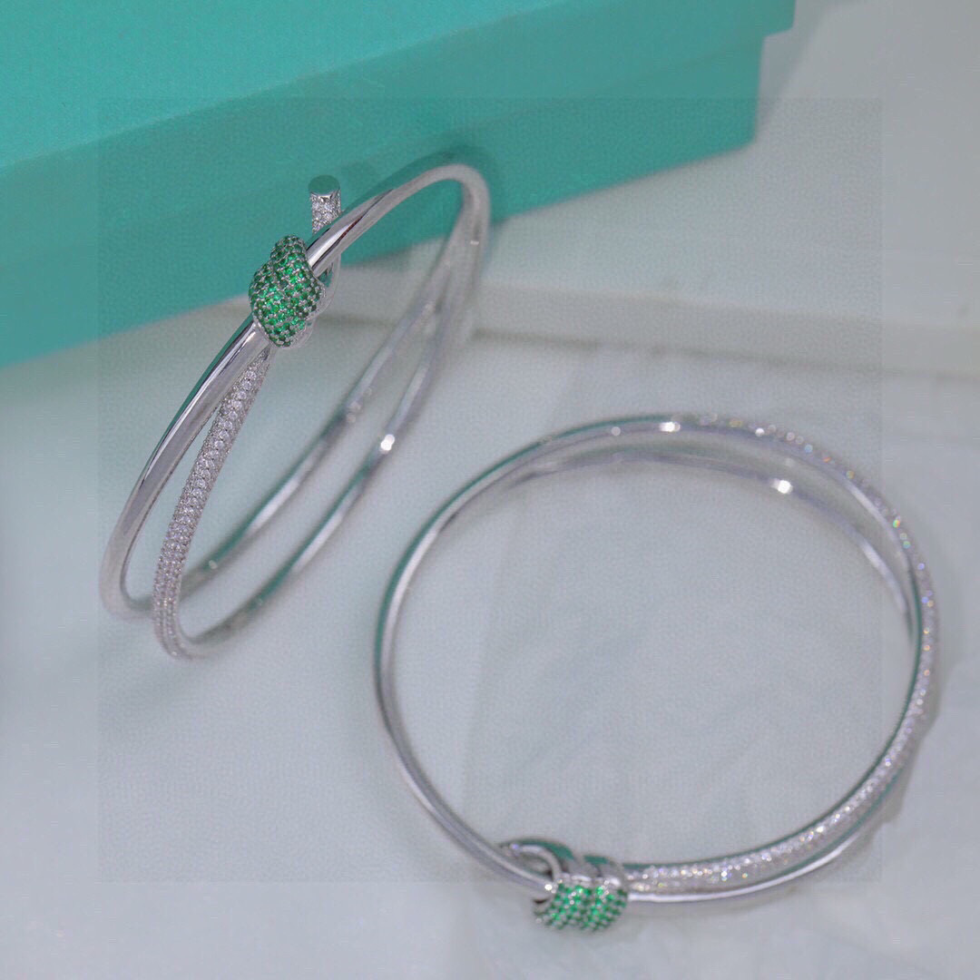 新款Tiffany 绳结手镯 亚金材质 带logo 🎀美的窒息今年爆新款 🌼蒂芙尼手镯👼电镀18k金 厚金电镀 Tiffany手镯 9