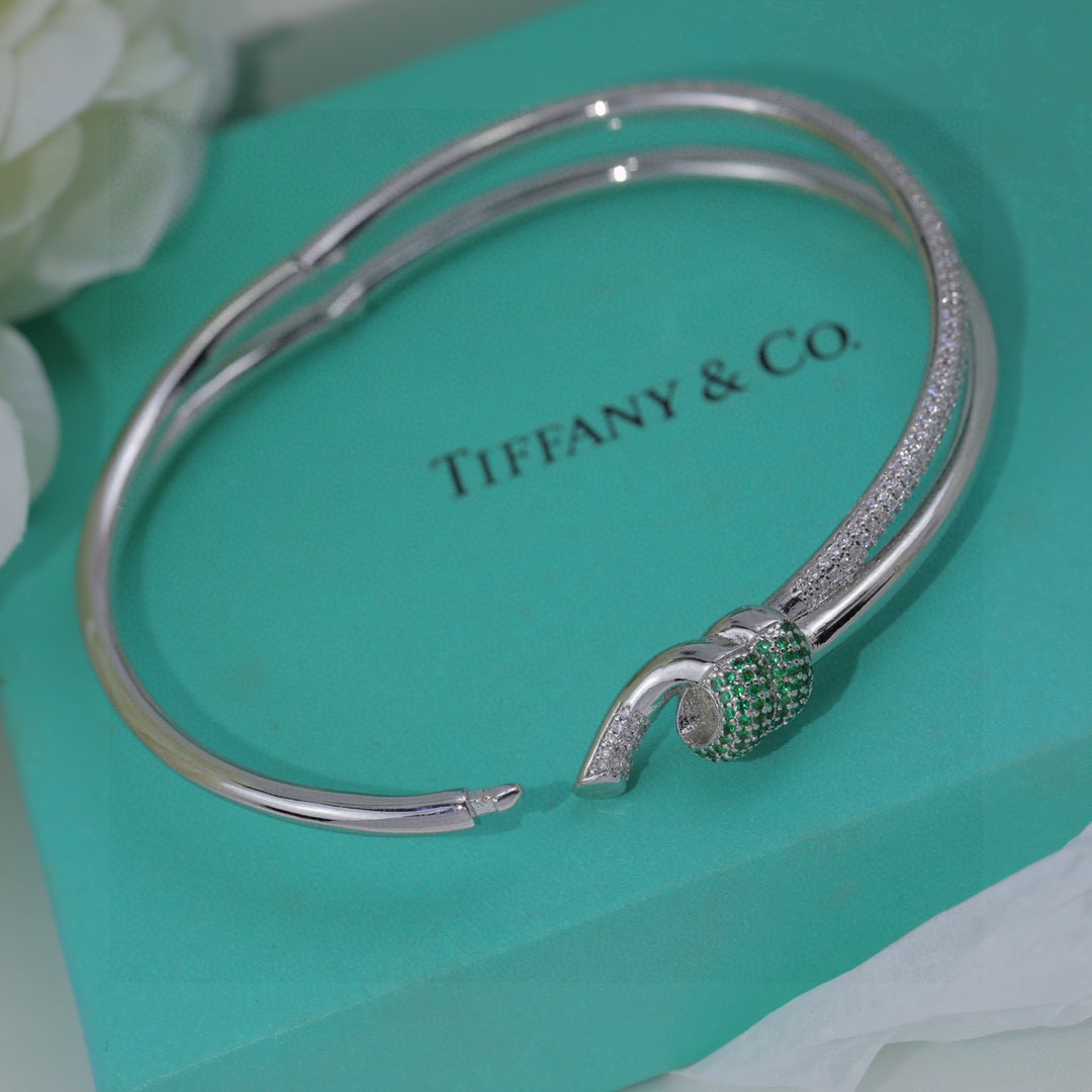 新款Tiffany 绳结手镯 亚金材质 带logo 🎀美的窒息今年爆新款 🌼蒂芙尼手镯👼电镀18k金 厚金电镀 Tiffany手镯 6